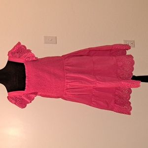 Time and Tru TT Smocked Eyelet Dress